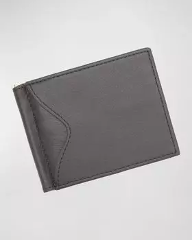 Персонализированный кожаный зажим для денег с блокировкой RFID ROYCE New York, цвет Black