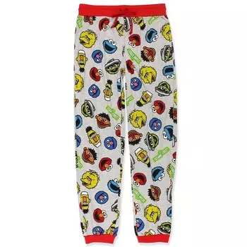 Персонажи «Улицы Сезам» Пижамные штаны Elmo Cookie Monster Jogger Sesame Street, серый