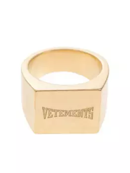 Перстень с квадратной печаткой VETEMENTS, золотой