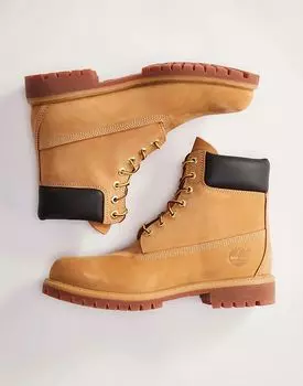 Первоклассные 6-дюймовые ботинки из пшенично-коричневого нубука Timberland