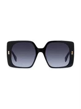 Первые квадратные солнцезащитные очки Fendi 53 мм Fendi, черный