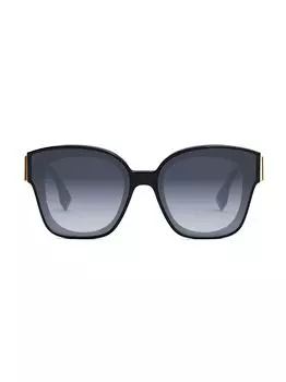 Первые квадратные солнцезащитные очки Fendi 63 мм Fendi, черный
