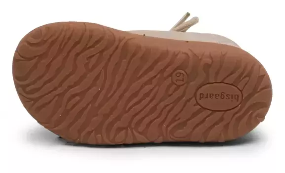 Первые прогулочные туфли Bisgaard "hale l", детская обувь, туфли на шнуровке с мягким резиновым колпачком, цвет Mouse