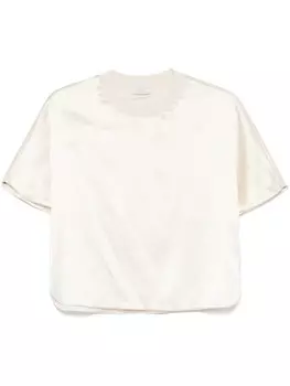 Peserico атласная футболка, нейтральный