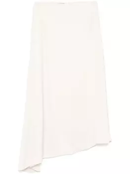 Peserico атласная юбка миди, белый