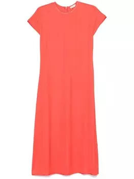 Peserico атласное платье миди, красный