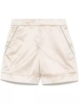 Peserico атласные шорты, нейтральный