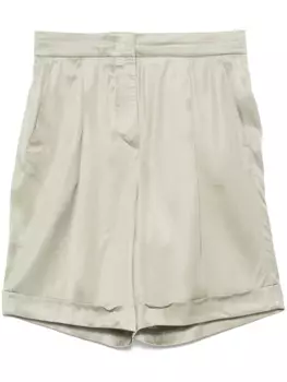 Peserico атласные шорты, зеленый