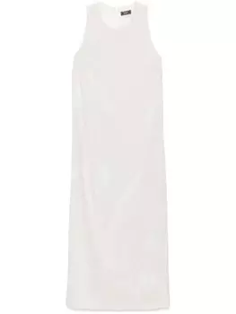 Peserico бархатное платье макси без рукавов, белый