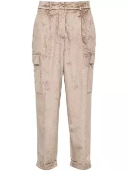 Peserico бархатные брюки, коричневый