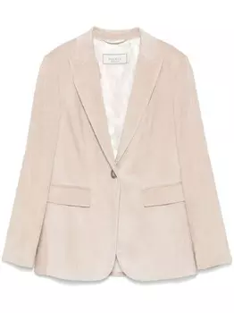 Peserico бархатный блейзер, коричневый