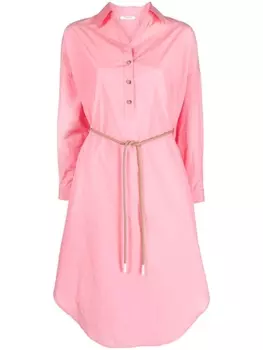 Peserico belted shirt dress, розовый