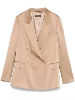 Peserico блейзер из ткани кади, серый