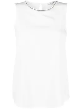Peserico блузка без рукавов, белый