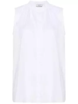 Peserico блузка со складками, белый