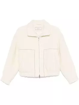 Peserico бомбер из букле, белый