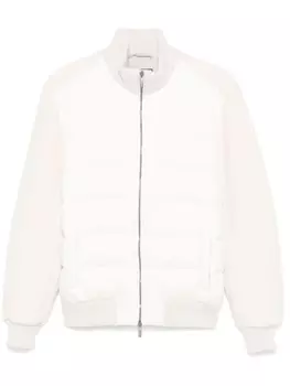 Peserico бомбер со стегаными вставками, белый
