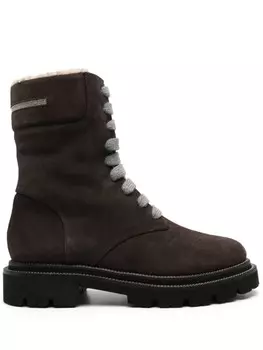 Peserico ботинки в стиле милитари, серый