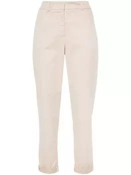 Peserico брюки из твила, нейтральный цвет