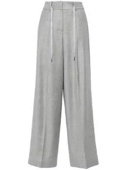 Peserico брюки палаццо с люрексом, серый