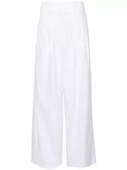 Peserico брюки палаццо с завышенной талией, белый
