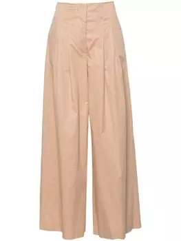 Peserico брюки палаццо с завышенной талией, нейтральный цвет