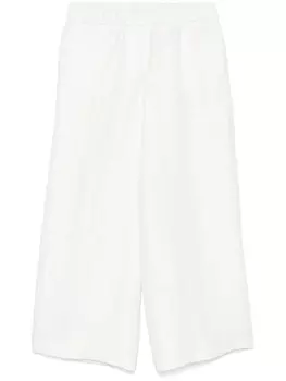 Peserico брюки палаццо с жатым эффектом, белый