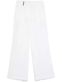 Peserico брюки палаццо со складками, белый