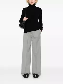 Peserico брюки палаццо со складками, серый