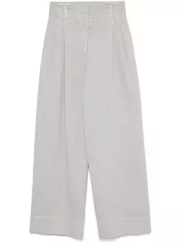 Peserico брюки палаццо со складками, серый