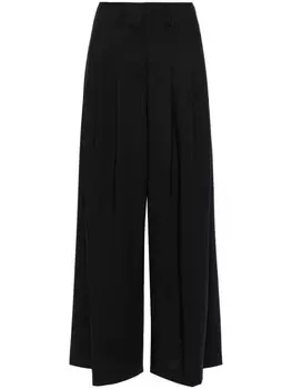 Peserico брюки палаццо со складками, синий