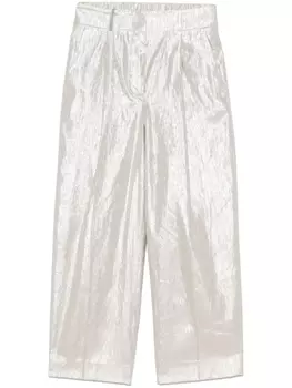 Peserico брюки с эффектом металлик, нейтральный