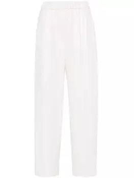 Peserico брюки с эластичным поясом, нейтральный цвет