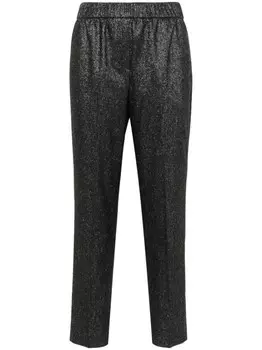 Peserico брюки с люрексом, черный