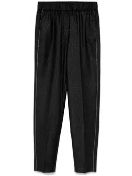 Peserico брюки с люрексом, серый