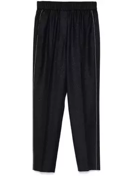 Peserico брюки с люрексом, синий