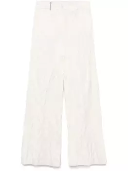 Peserico брюки с жатым эффектом, нейтральный