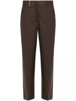 Peserico брюки со складками, коричневый