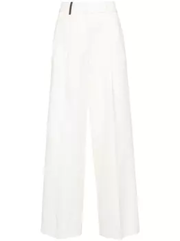 Peserico брюки со складками, нейтральный цвет