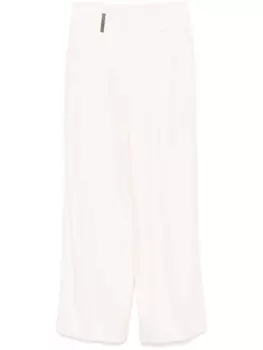 Peserico брюки со складками, нейтральный цвет