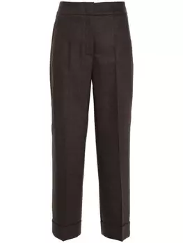 Peserico брюки строгого кроя, коричневый