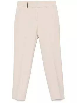Peserico брюки строгого кроя, нейтральный цвет