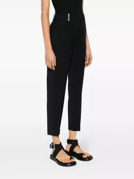 Peserico брюки строгого кроя со складками, синий