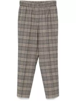 Peserico брюки в клетку, коричневый