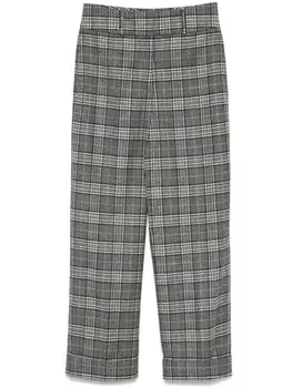 Peserico брюки в клетку, серый
