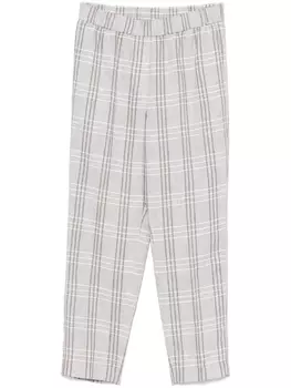 Peserico брюки в клетку, серый