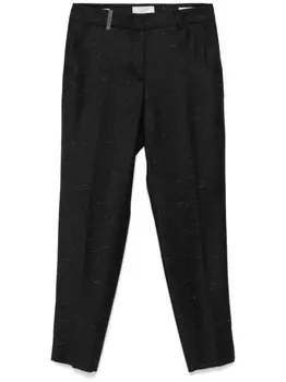 Peserico брюки в мелкую точку, серый