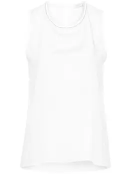 Peserico декорированная блузка, белый