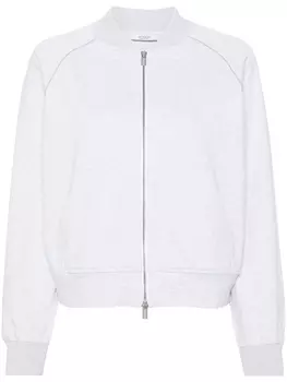 Peserico декорированная толстовка на молнии, серый