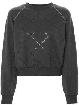 Peserico декорированная толстовка, серый